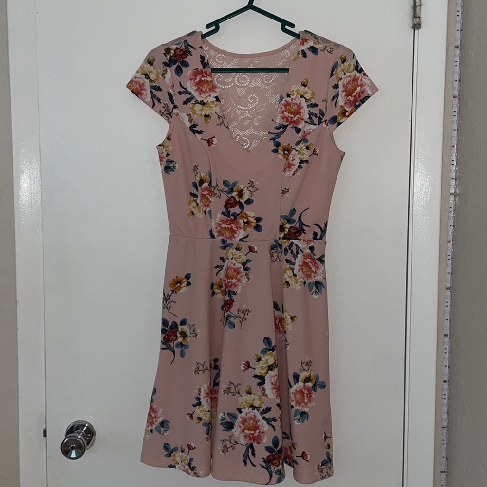 Cute Pink Floral Dress
